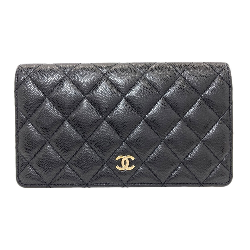 CHANEL Black Logo Wallet